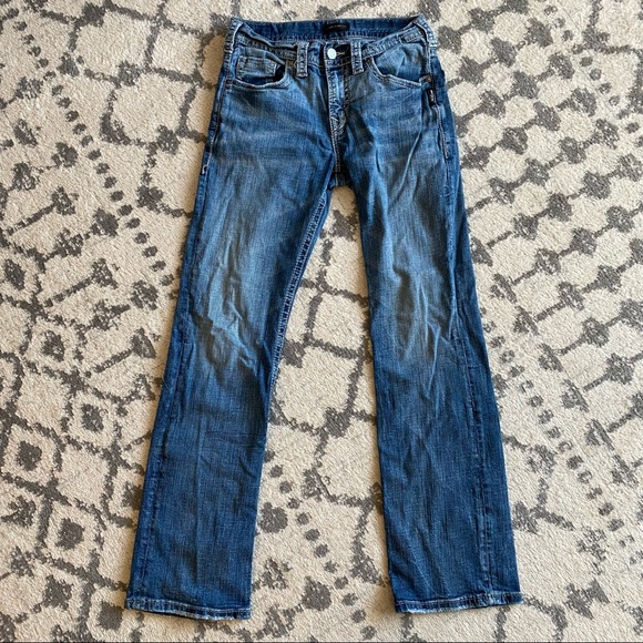 Men’s Silver “Craig” Straight Blue Jeans Size- W28 L34 - Picture 10 of 12